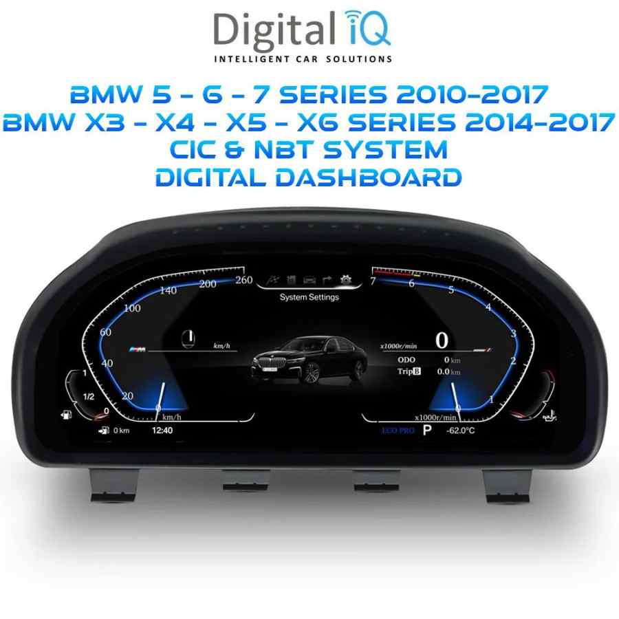 DIGITAL IQ DDD 972_IC (12.3in) BMW 5 - 5 GT - 6 - 7 Series mod. 2010-2017 / X3 - X4 - X5 - X6 mod. 2014-2017 DIGITAL DASHBOARD