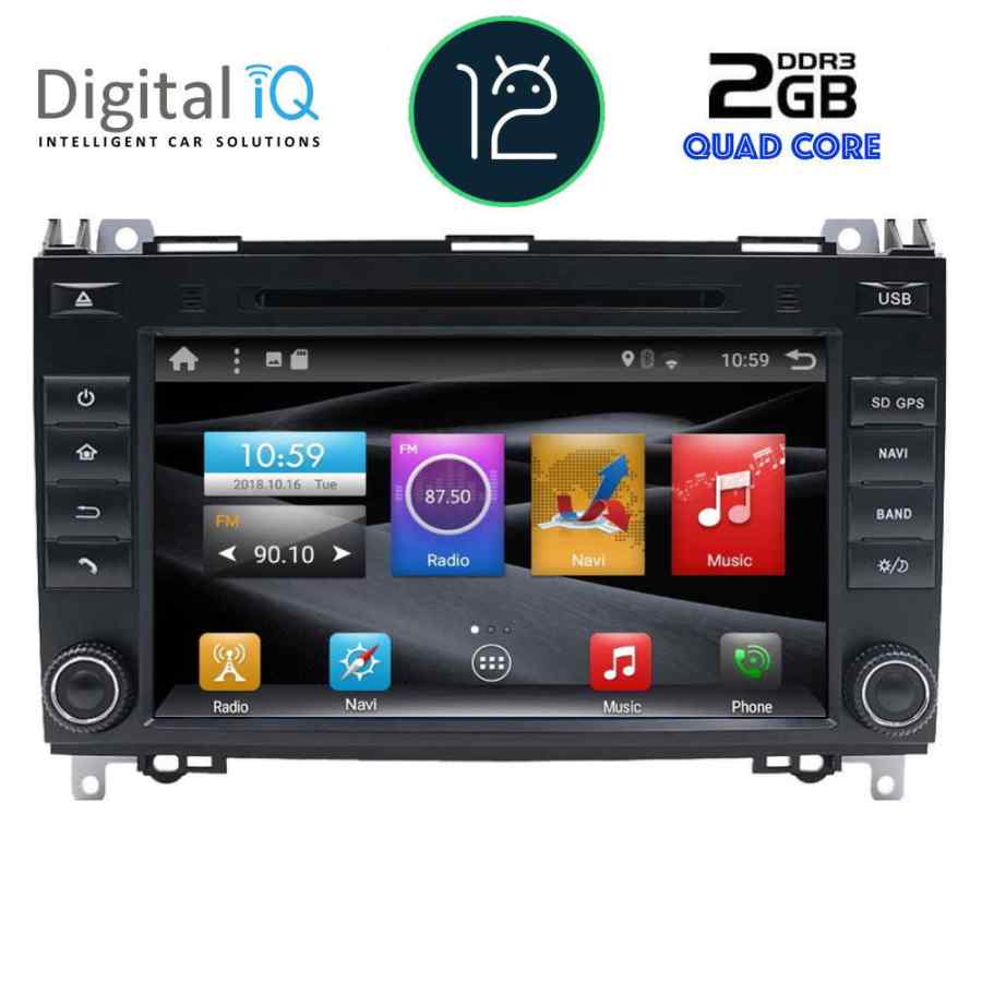 DIGITAL IQ BX 268_GPS (8" DVD) MULTIMEDIA for MERCEDES A – B – SPRINTER – VITO – VIANO mod. 2004-2020