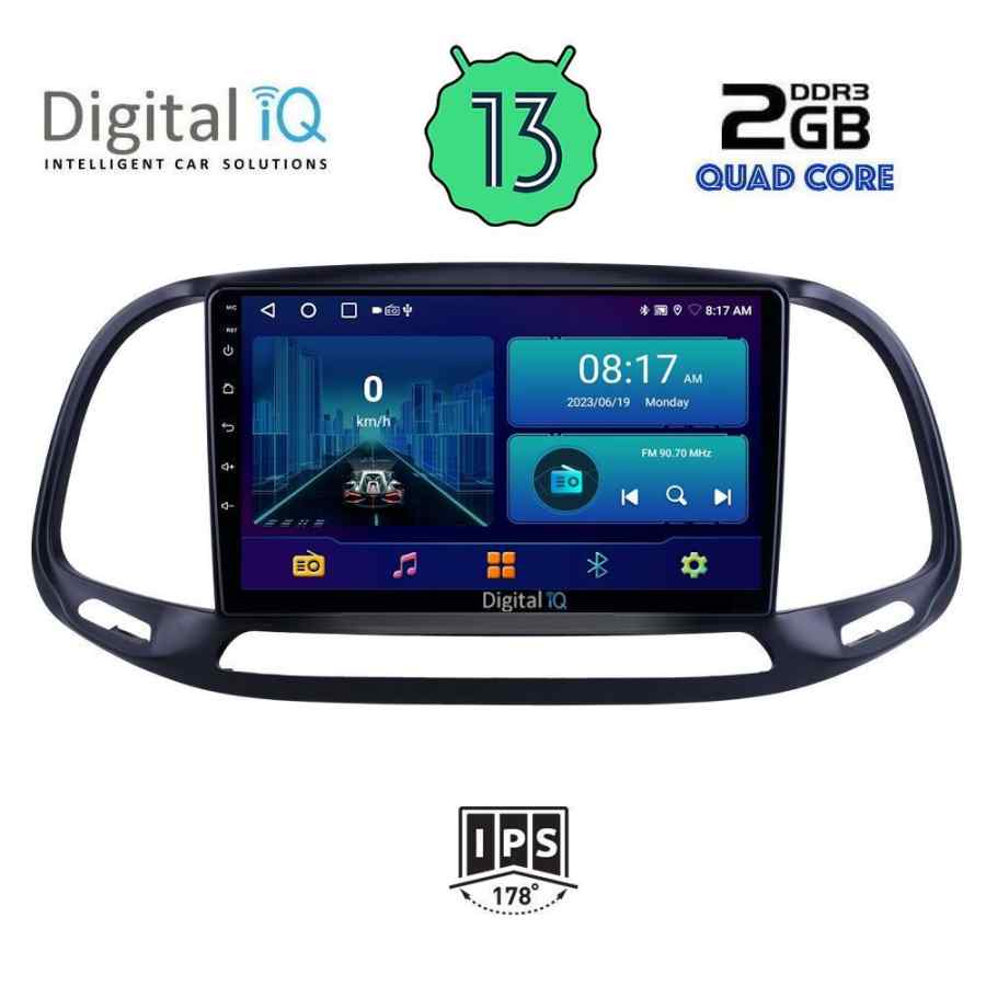DIGITAL IQ BXB 1138_GPS (9inc) MULTEMDIA MULTIMEDIA TABLET for FIAT DOBLO – OPEL COMBO mod. 2015-2018