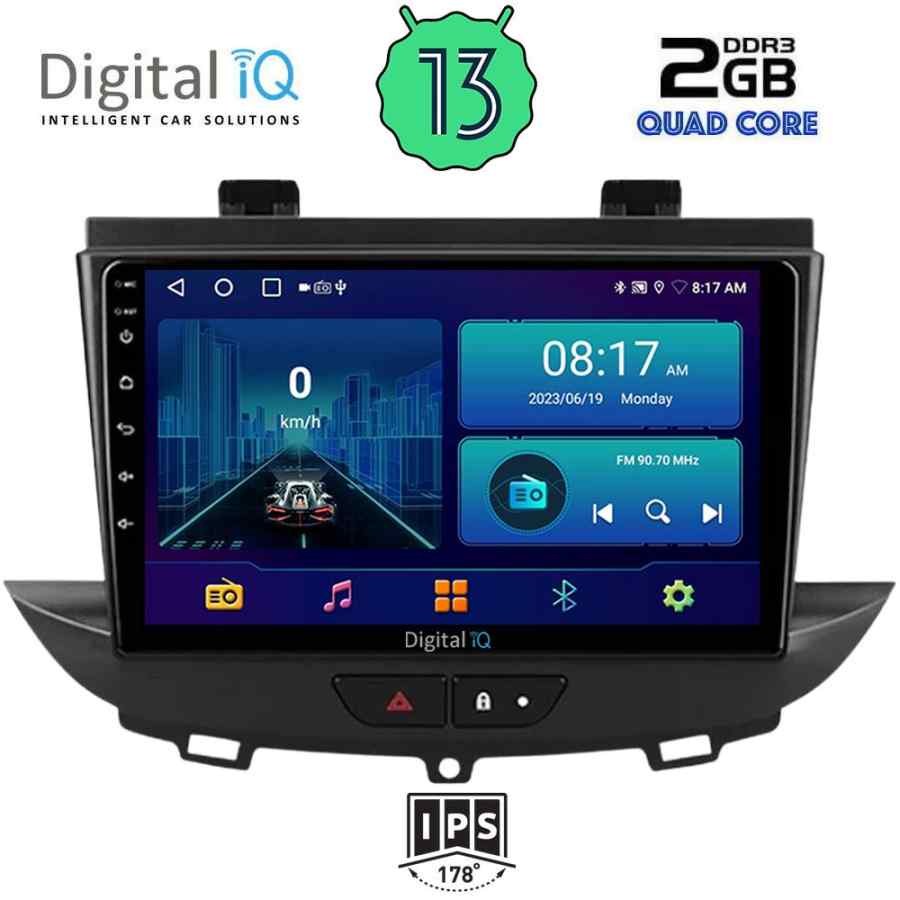 DIGITAL IQ BXB 1490_GPS (9inc) MULTIMEDIA TABLET for OPEL CROSSLAND – GRANDLAND mod. 2017>