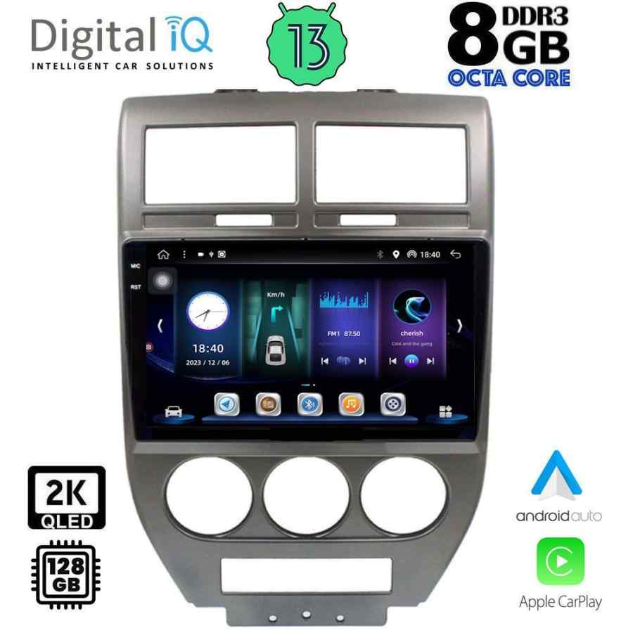 DIGITAL IQ BXD 11276_CPA (10inc) MULTIMEDIA TABLET for JEEP COMPASS - PATRIOT mod. 2007-2016