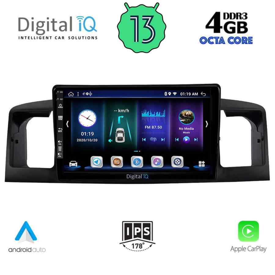 DIGITAL IQ BXD 6712_CPA (9inc) MULTIMEDIA TABLET for TOYOTA COROLLA mod. 2001-2006