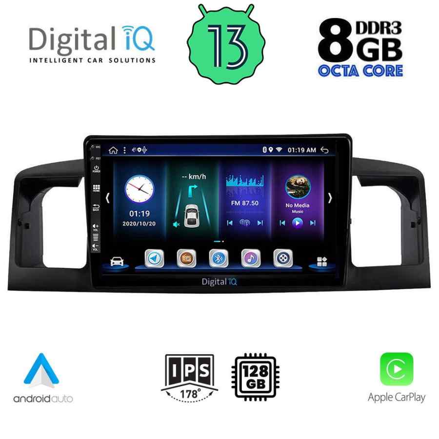 DIGITAL IQ BXD 8712_CPA (9inc) MULTIMEDIA TABLET for TOYOTA COROLLA mod. 2001-2006