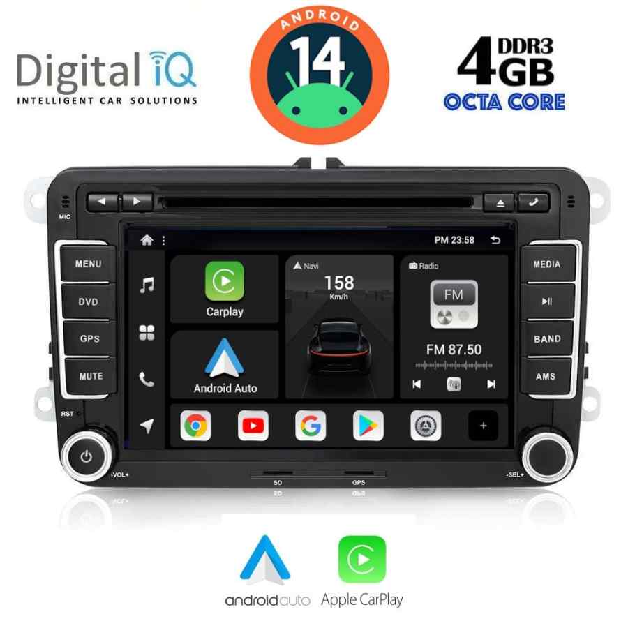 DIGITAL IQ BXF 604_CPAA (7" DVD) MULTIMEDIA for VW – SKODA – SEAT GROUP mod. 2004-2014