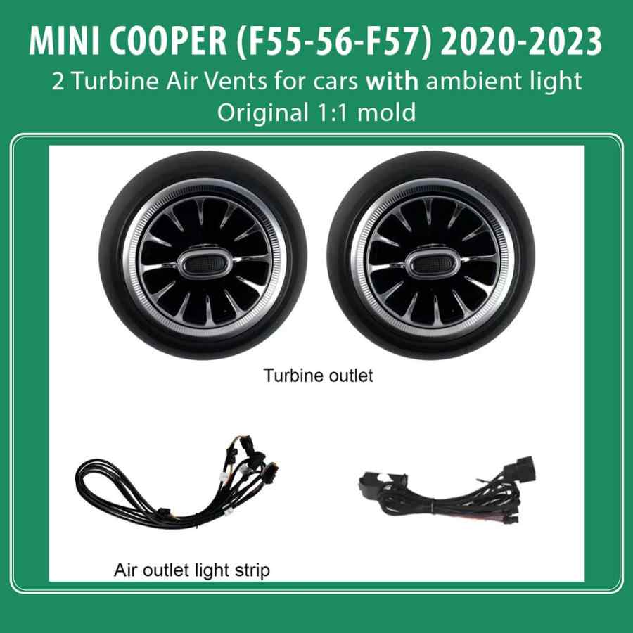 DIQ AMBIENT 8176XB COOPER (F55-56-F57) mod. 2020-2023 (Air Vents with Ambient Light for MINI COOPER (F55-56-F57) mod. 2020-2023 with Ambient Lights)