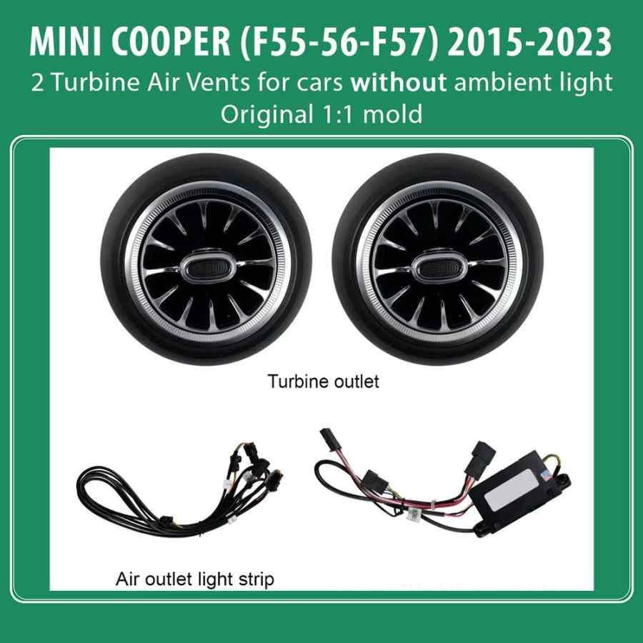 DIQ AMBIENT 8176XF COOPER (F55-56-F57) mod. 2015-2023 (Air Vents with Ambient Light for MINI COOPER (F55-56-F57) mod. 2015-2023 without Ambient Lights)